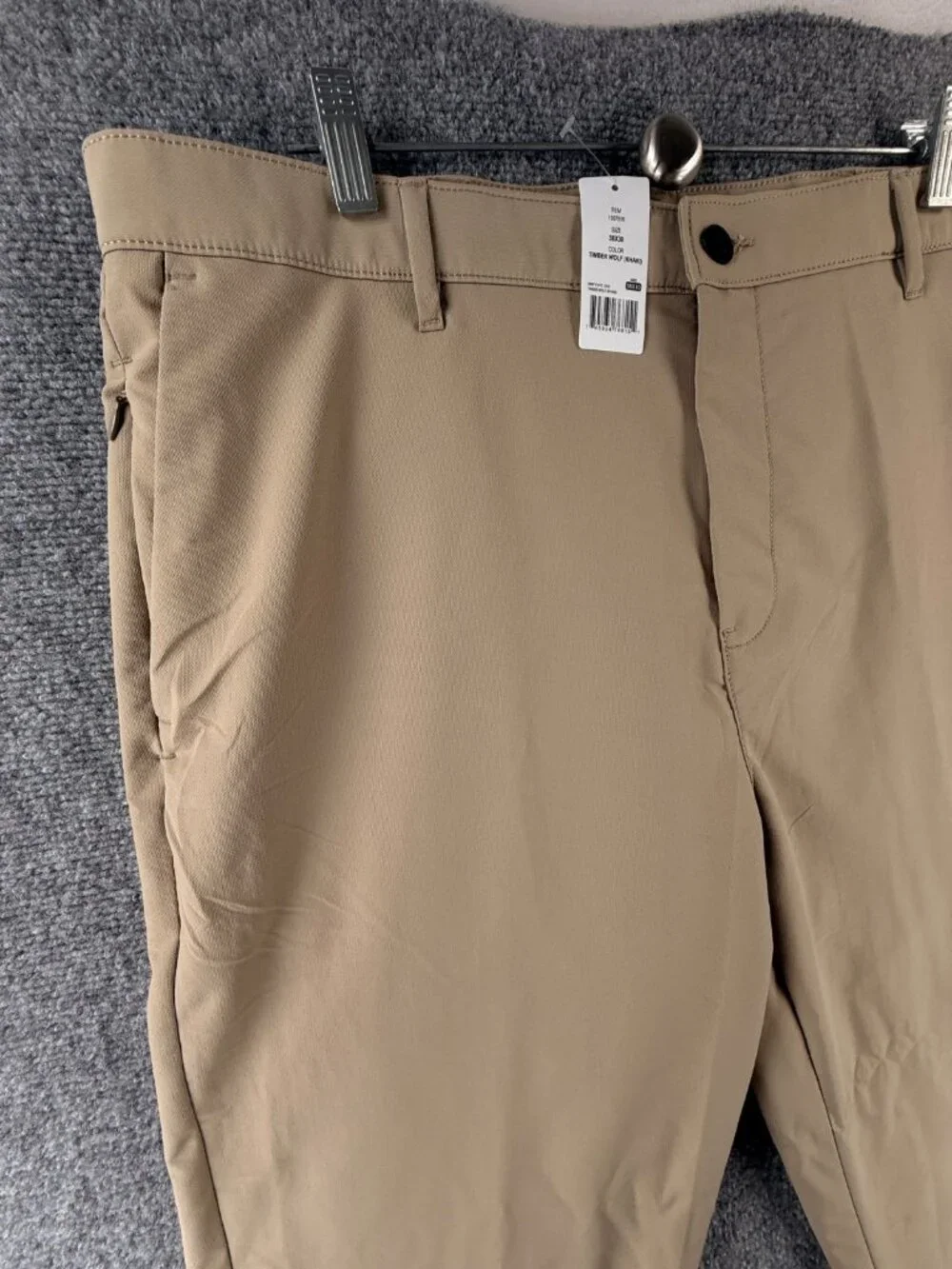NWT Banana Republic Khaki Slim Chino Pants Flat Front Timber Wolf 38x30 Stretch